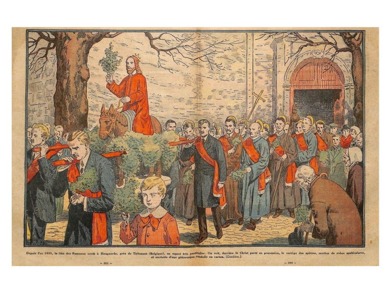 tekening palmprocessie